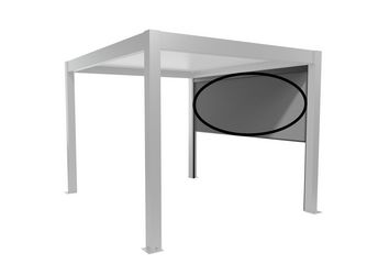 Sonnenschutzrollo Gr. 3,5 m dunkelgrau- metallic 2350x3270x100mm