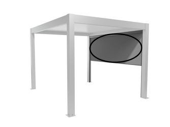 Sonnenschutzrollo Gr. 3,5 m quarzgrau- metallic 2350x3270x100mm
