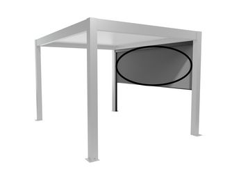 Sonnenschutzrollo Gr. 4 m dunkelgrau- metallic 2350x3640x100mm