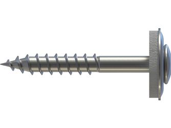 Spenglerschraube Linsensenkkopf TX20 15 mm Dichtscheibe  Edelstahl A2 gebeizt passiviert