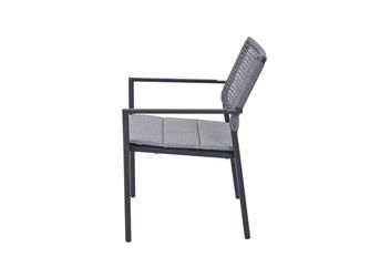 Stapelsessel Kent mix-grey Alu, Rope, mit Kissen