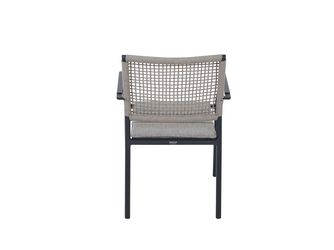 Stapelsessel Kent mix-taupe Alu, Rope, mit Kissen