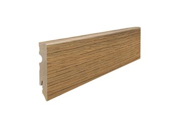 Stecksockelleiste 15x80mm 2,2m MDF Eiche Bari natur
