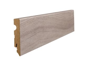 Stecksockelleiste 15x80mm 2,2m MDF Eiche Emilia samtgrau