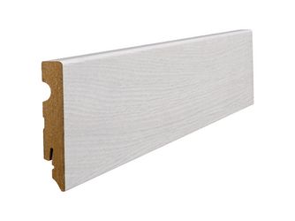 Stecksockelleiste 15x80mm 2,2m MDF Eiche Emilia weiß