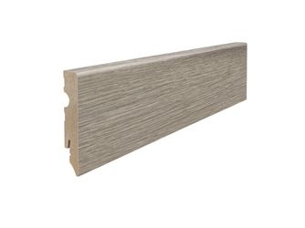 Stecksockelleiste 15x80mm 2,2m MDF Eiche Flavia grau