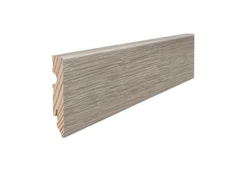 Stecksockelleiste 15x80mm 2,2m MDF Eiche Flavia grau Nässeschutz