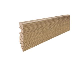 Stecksockelleiste 15x80mm 2,2m MDF Eiche Metallic natur Nässeschutz