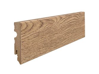 Stecksockelleiste 15x80mm 2,2m MDF Eiche Sicilia natur