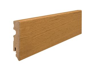 Stecksockelleiste 15x80mm 2,2m MDF Eiche furniert matt