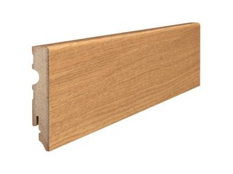 Stecksockelleiste 15x80mm 2,2m MDF Eiche furniert seidenmatt