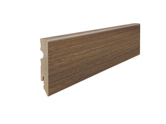Stecksockelleiste 15x80mm 2,2m MDF Nussbaum Vario
