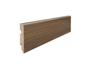 Stecksockelleiste 15x80mm 2,2m MDF Nussbaum Vario Nässeschutz