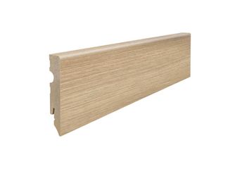 Stecksockelleiste 15x80mm 2,2m MDF Silberahorn Vario