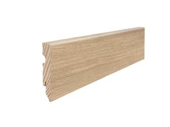 Stecksockelleiste 15x80mm 2,2m MDF Silberahorn Vario Nässeschutz