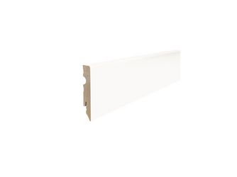 Stecksockelleiste 15x80mm 2,2m MDF weiß Grundierfolie RAL9016