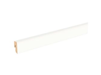 Stecksockelleiste 16x40mm 2,2m MDF weiß Grundierfolie RAL9016