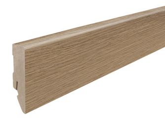 Stecksockelleiste 16x58mm 2,2m Cube MDF Chevron Eiche natur Stecksockelleiste 16x58mm 2,2m Cube MDF Chevron Eiche natur