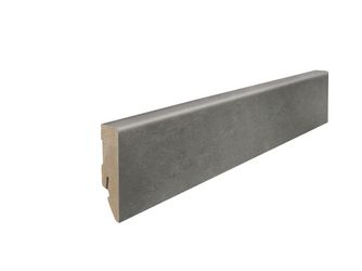 Stecksockelleiste 16x58mm 2,2m Cube MDF Fliese Beton dunkel Stein. Stecksockelleiste 16x58mm 2,2m Cube MDF Fliese Beton dunkel Stein.