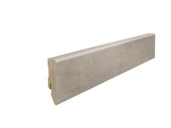 Stecksockelleiste 16x58mm 2,2m Cube MDF Fliese Beton hell Steinstr Stecksockelleiste 16x58mm 2,2m Cube MDF Fliese Beton hell Steinstr