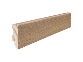 Stecksockelleiste 16x58mm 2,2m Eiche puroweiß furniert matt