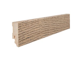 Stecksockelleiste 16x58mm 2,2m Eiche tabakgrau furniert matt
