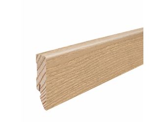 Stecksockelleiste 16x58mm 2,2m Esche pastellcreme str. furn.matt