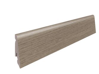 Stecksockelleiste 16x58mm 2,2m MDF Chevron Eiche grau