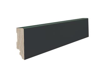 Stecksockelleiste 16x58mm 2,2m MDF schwarz foliert