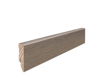 Stecksockelleiste 16x58mm 2,2m Raucheiche puroweiß furniert matt