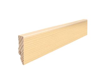 Stecksockelleiste 16x58mm 2,2m Tanne lichtweiß str. furniert matt