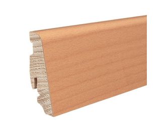 Stecksockelleiste 19x58mm 2,2m Buche gedämpft furn.seid-matt