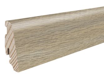 Stecksockelleiste 19x58mm 2,2m Eiche Quebec alabaster Nässeschutz