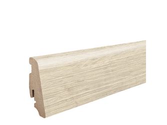 Stecksockelleiste 19x58mm 2,2m Eiche Sheffield cremeweiß Nässesch.