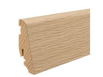 Stecksockelleiste 19x58mm 2,2m Eiche lichtw. str. furn.seid-matt