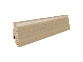 Stecksockelleiste 19x58mm 2,2m Eiche lichtweiß str. furniert matt