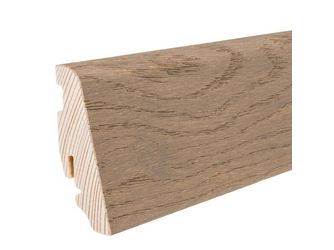 Stecksockelleiste 19x58mm 2,2m Eiche muschelgrau furniert matt