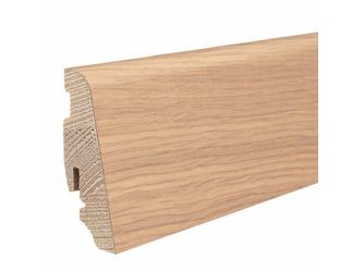 Stecksockelleiste 19x58mm 2,2m Eiche puroweiß furniert matt
