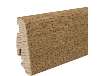 Stecksockelleiste 19x58mm 2,2m Eiche samtbraun furniert matt