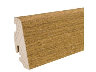 Stecksockelleiste 19x58mm 2,2m Eiche str. furniert matt