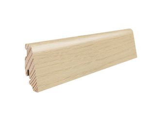 Stecksockelleiste 19x58mm 2,2m Esche lichtweiß furniert matt