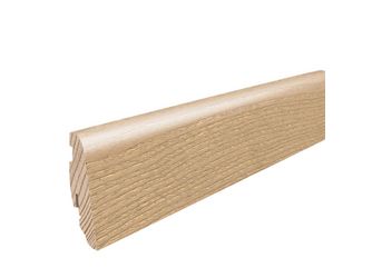 Stecksockelleiste 19x58mm 2,2m Esche pastellcr. str. furniert matt