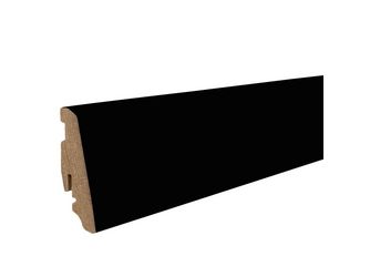 Stecksockelleiste 19x58mm 2,2m MDF schwarz foliert