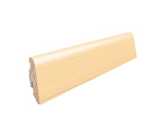 Stecksockelleiste 19x58mm 2,2m Tanne lichtweiß str. furniert matt