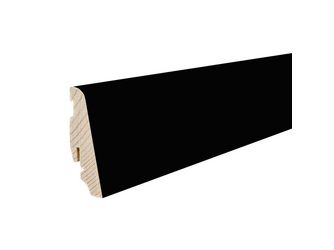 Stecksockelleiste 19x58mm 2,2m schwarz foliert strong matt Stecksockelleiste 19x58mm 2,2m schwarz foliert strong matt