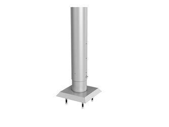 Steher Für Sichtschutz zum Andübeln 135cm höhenverstellbar silber- metallic 85x85x1420mm