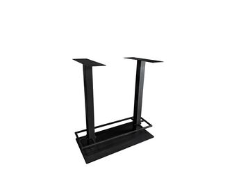 Stehtisch Double mit Fußtritt Farbe.: Black Bodenplatte 450x980mm Höhe 1080mm Stehtisch Double mit Fußtritt Farbe.: Black Bodenplatte 450x980mm Höhe 1080mm