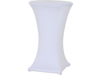 Stehtisch-Husse weiß Design weiß, 92% Polyester/8% Elasthan