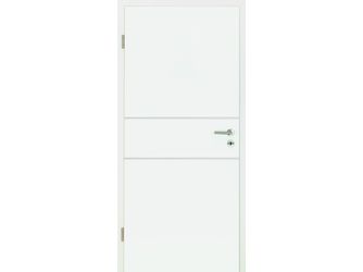 Zimmertür Weißlack ähnlich RAL 9016 Anordnung Luana 18 Röhrenspan ohne Bodendichtung "Metal"