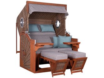 Strandkorb PURE® Seaside XL PE griseum Des. 488